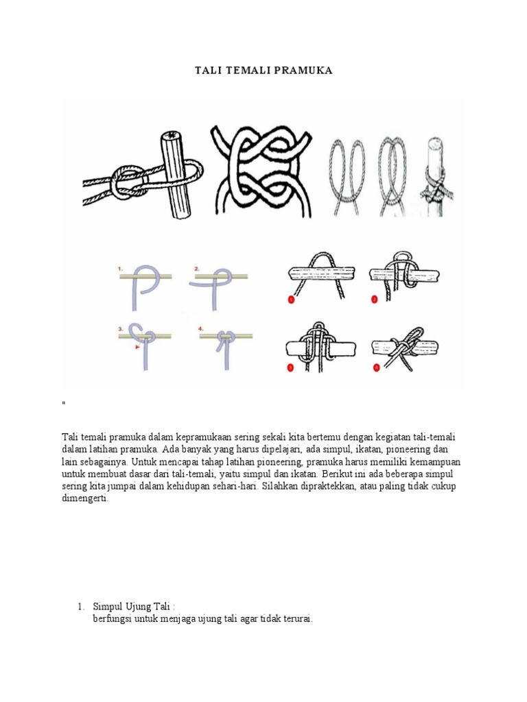 Tali Temali Pramuka | PDF | Seni & Disiplin Bahasa