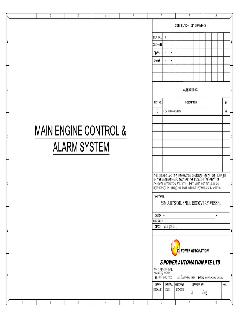 Main Engine Control and Power System PDF