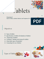 Types of Tablets, Manufacture and Dispensing