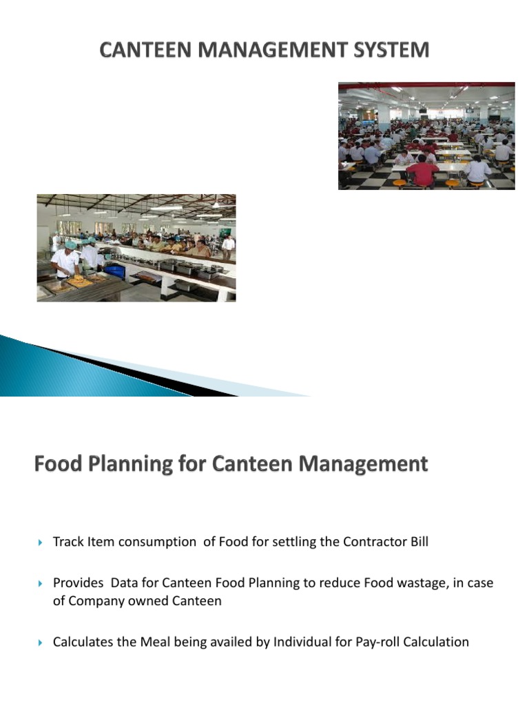 Canteen Management System PDF Meal Lunch