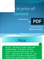 Hike in Price of Cement