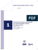 Textos para Discussão Cepal - Ipea: Financiamento Externo Das Empresas Com Ações Negociadas Na Bolsa em Tempos de Crise