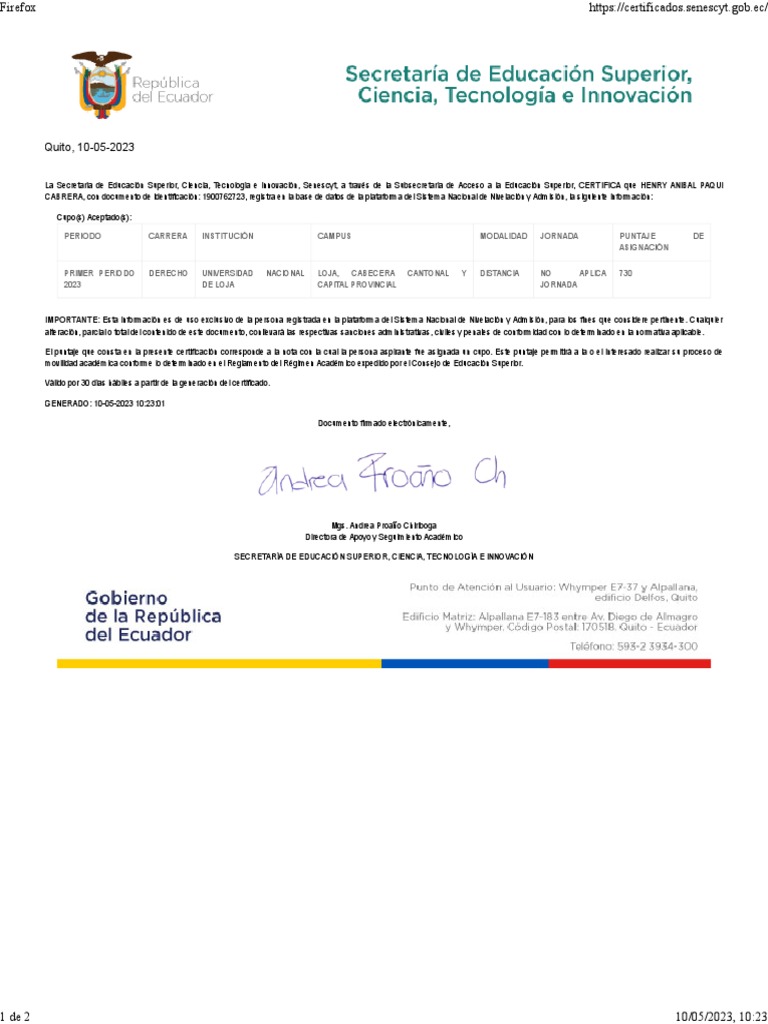 Certificados senescyt gob ec pdf