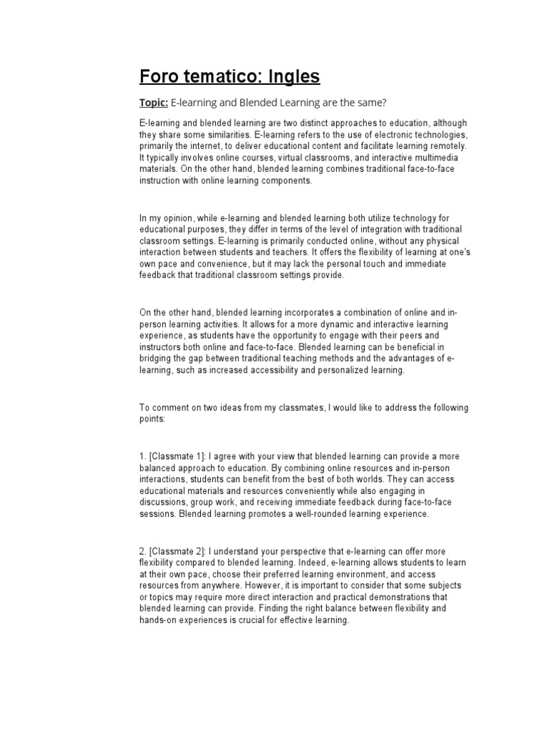 Foro Ingles Pdf Educational Technology Learning