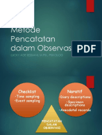 #4 Metode Pencatatan DLM Observasi