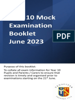 HUJ - Year 10 Mock Examination Booklet Final Copy May23