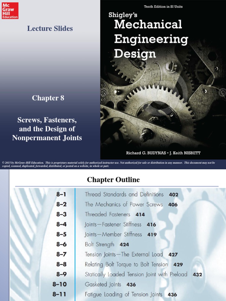 08-Screws Fasteners and The Design of Nonpermanent Joints | PDF | Screw ...