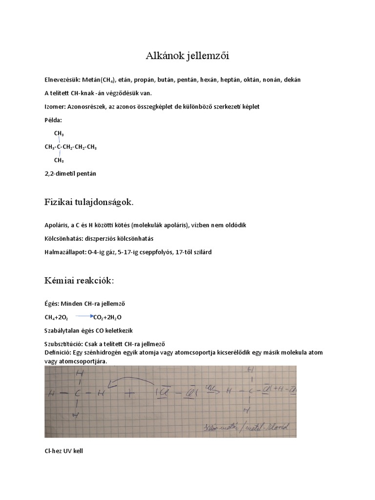 Alkánok | PDF