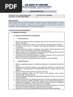 Standard Operating Procedure Human Resources Department - SOP HR ...
