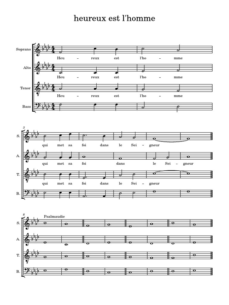 PSAUME 1 CHANT intelligence overview