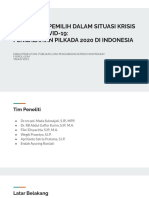 Partisipasi Pemilih Dalam Situasi Krisis Pandemi Covid-19 - Pengalaman Pilkada 2020 Di Indonesia