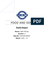 Food and Dine (Realia) Report