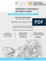 FDP On Urban Environment, Sustainability, and Climate Change