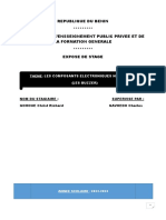 Republique Du Benin Ministere de L'Ensseignement Public Privee Et de La Formation Generale Expose de Stage