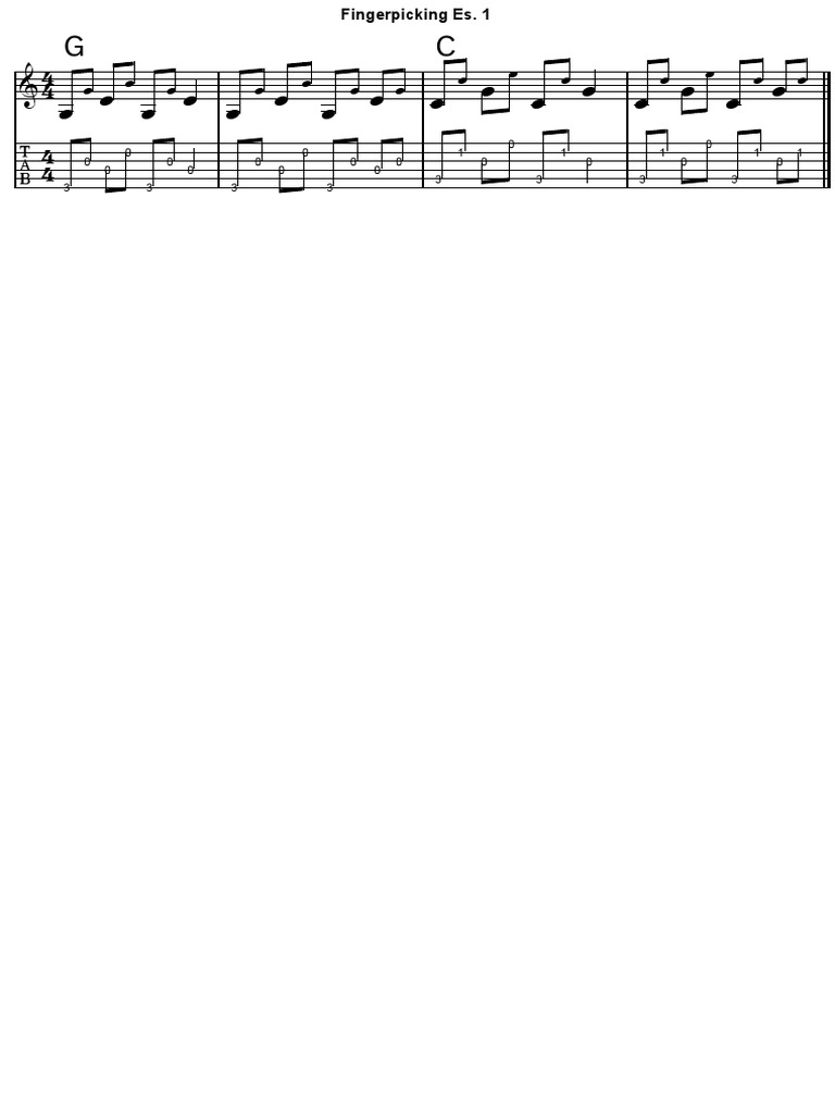 Fingerpicking Es.1 PDF