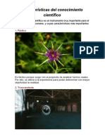 Características Del Conocimiento Científico