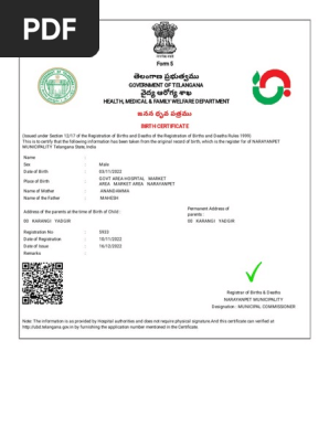 Birth Certificate