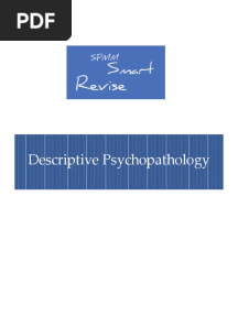 SPMM Smart Revise Descriptive Psychopathology Paper A Syllabic Content 5.22 Mrcpsych Note