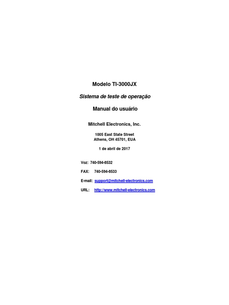 TI-3000JX User Manual PORTUGUESE | PDF | Fonte de energia | USB