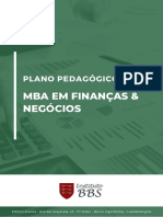 Plano Pedagogico MBA em Financas