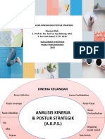 MANAJEMEN STRATEGI (Analisis Kinerja Dan Postur Strategik)