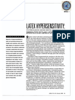 Latex Hypersensitivity:: Article