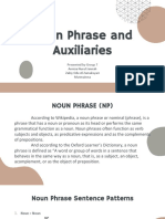 Noun Phrase and Auxiliaries (Group 7)
