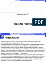 Kapasitas Produksi: Pertemuan 10