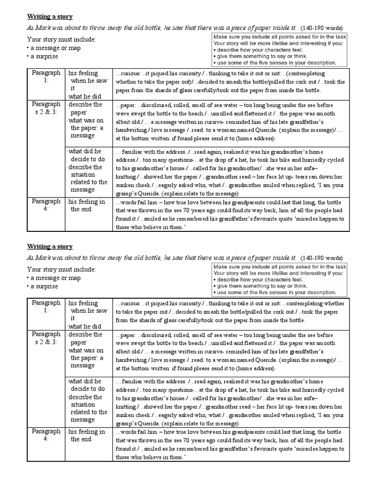 Writing A Story | PDF