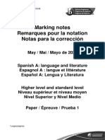 Spanish A Language and Literature Paper 1 HLSL Markscheme Spanish 2022M