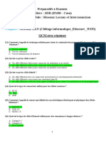 Liste01 - Chap Cablage-Ethernet - WIFI - Reseaux LAN - Module-Réseaux Locaux Et Interconnexion (60 QCM Avec Réponses)