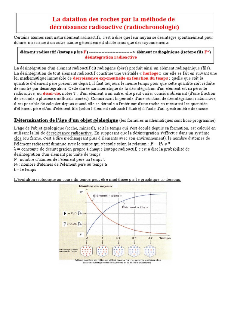 Datation des Roches par Radiochronologie | PDF | Technologie et ingénierie