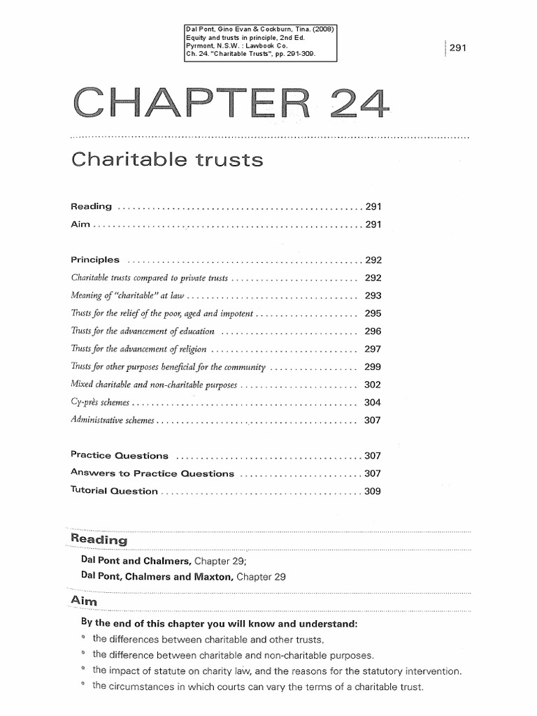 Overview of Charitable Trusts Law | PDF | English Trust Law | Trust Law