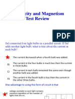 Electricity and Magnetism Test Review