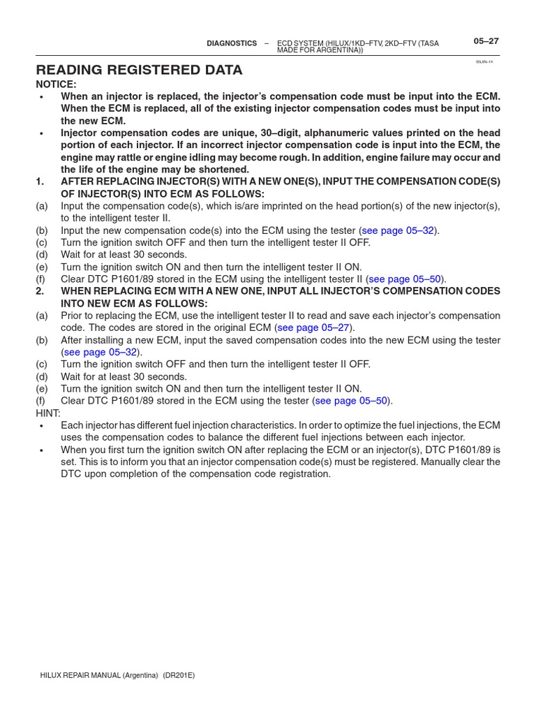 Read Compensation Codes Download Free PDF Fuel Injection Internal