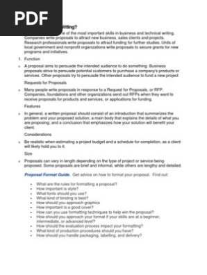 Proposal Writing