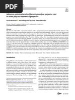 Adhesion Optimization of Rubber Compound On Polyester Cord