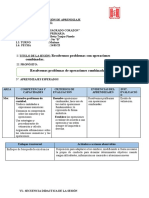 SESION APRENDIZAJE - MAT. Resolvemos Operaciones Con Operaciones Combinadas