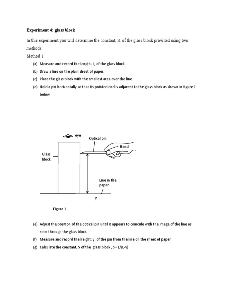 Experiment 4 Glass Block | PDF | Natural Philosophy | Electromagnetic ...
