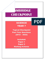 Sample Year 7 - Science