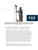 Concepto de Ifa de Obatala en La Historia Yoruba - Renacimiento Tradicional y Cultural Yoruba