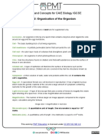 Definitions - Topic 2 Organisation of The Organism - CAIE Biology IGCSE