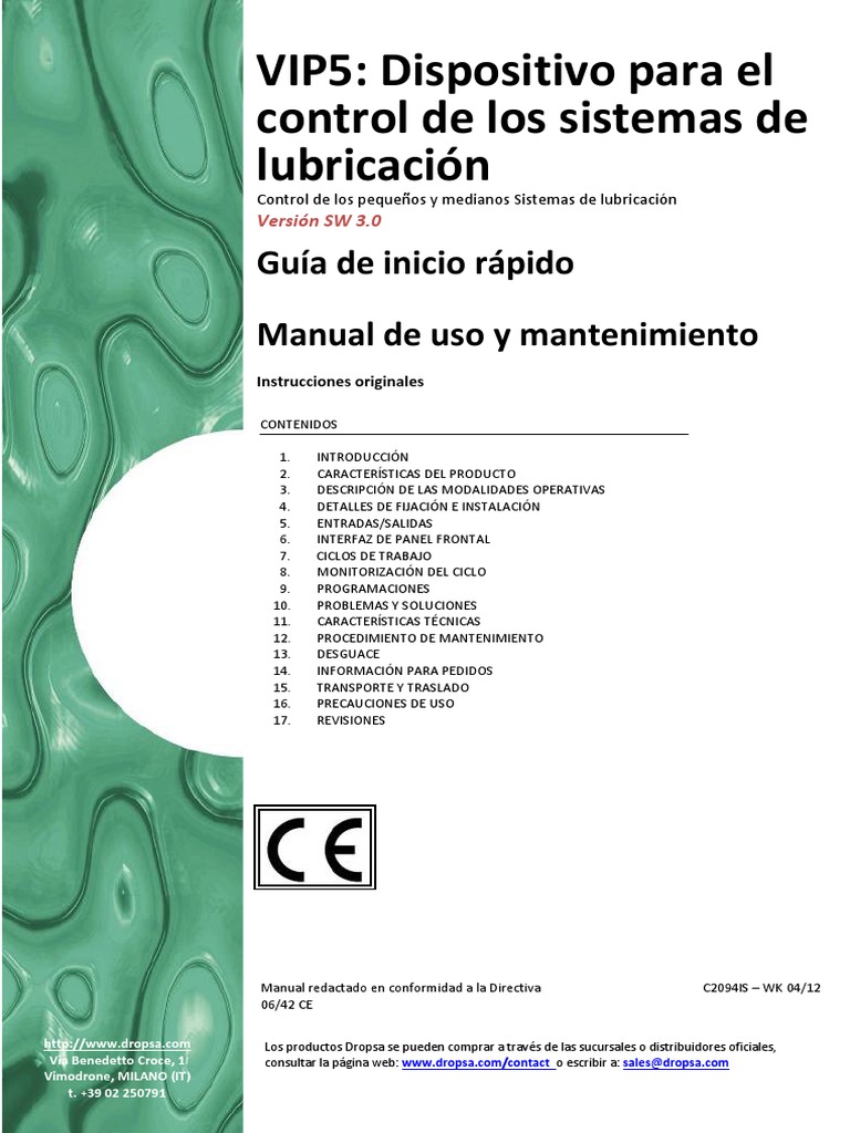 Controlador VIP5 para Lubricación Eficiente | PDF | Ingenieria ...