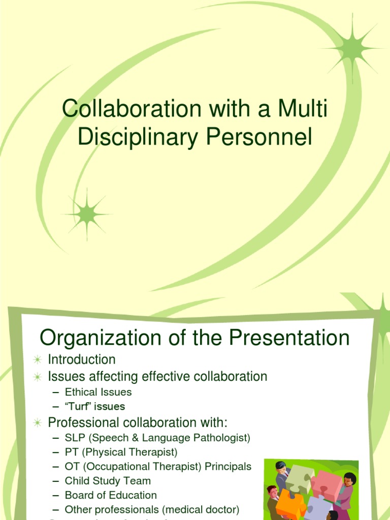 Collaboration With A Multi Disciplinary Personnel | PDF | Special ...