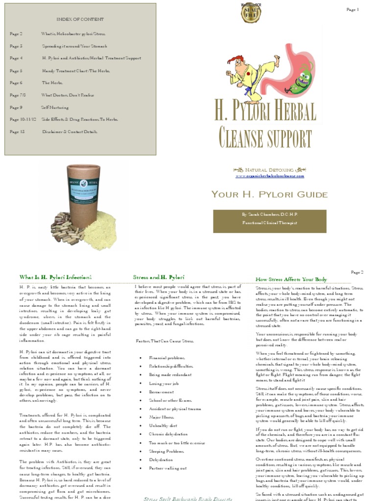 Helicobacter Pylori PDF Gastrointestinal Tract Drink
