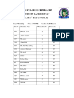 1st Year (Section A) Chem Result