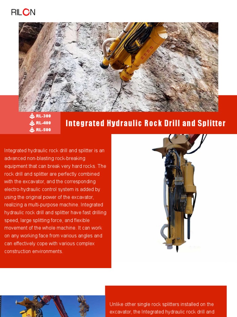 Integrated Hydraulic Rock Drill and Splitter Brochure | PDF | Drill ...