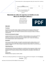 SciELO - Brasil - Safety culture maturity at work in a plastic packaging factory Safety culture maturity at work in a plastic packaging factory4