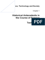 Historical Antecedents in The Course of Science and Technology