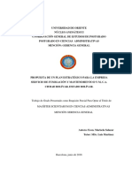 Propuesta de Un Plan Estratégico para La Empresa Servicio de Fumigación y Mantenimiento D y M, C.A. Ciudad Bolívar, Estado Bolívar.